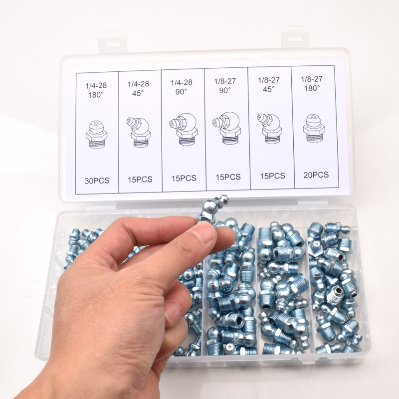 Set od 110 komada fitinga za podmazivanje UNF 1/4-28 SAE i 1/8-27 NPT
