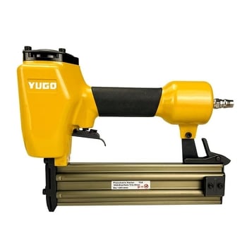 Yugong T50S1 Pneumatic Straight Nail Gun за дървообработване, здрава стоманена конструкция, 20–50 mm пирони, капацитет 100 пирона
