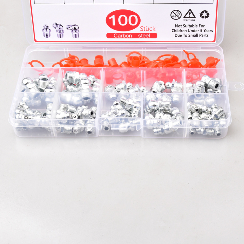 Set mazivnih nipela M6/M8/M10, 100 kom, u kutiji