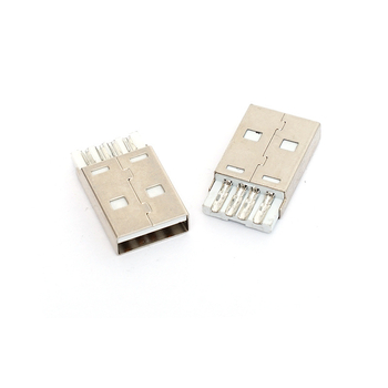 USB Type-A muški konektor, pravolinijski utikač, kratko tijelo, tip spajanja žice, duljina 20,5 mm, dizajn otporan na pucanje