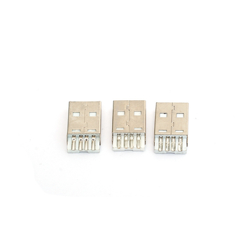 USB Type-A muški konektor, pravolinijski utikač, kratko tijelo, tip spajanja žice, duljina 20,5 mm, dizajn otporan na pucanje
