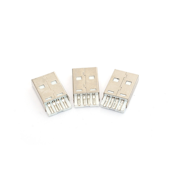 USB Type-A muški konektor, pravolinijski utikač, kratko tijelo, tip spajanja žice, duljina 20,5 mm, dizajn otporan na pucanje