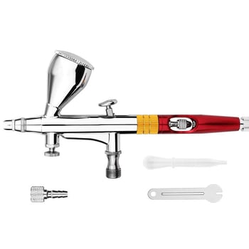 Višenamjenski set airbrush s dvostrukom akcijom i koronastom mlaznicom za šminkanje, umjetnost noktiju, cipele, tetovaže, torte i modele