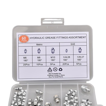 60 kom Butter Nipple Caps, metrički M6 M8 M10, navoji 1/4-28 i 1/8-27 set