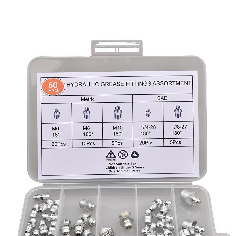 60 kom Butter Nipple Caps, metrički M6 M8 M10, navoji 1/4-28 i 1/8-27 set
