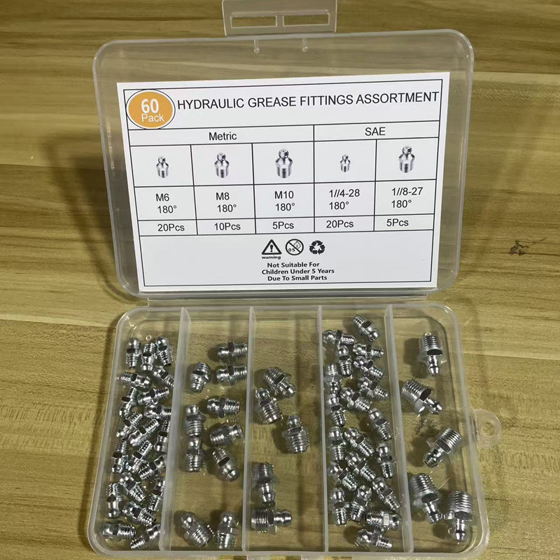 60 kom Butter Nipple Caps, metrički M6 M8 M10, navoji 1/4-28 i 1/8-27 set