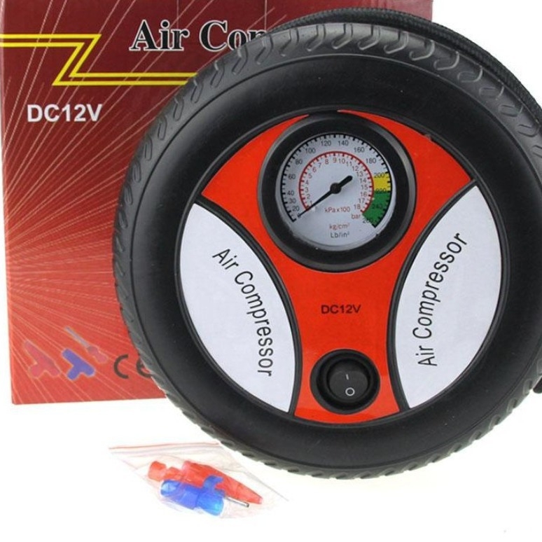 Visoko učinkovita mini prijenosna pumpa za automobil, 12V, s manometrom