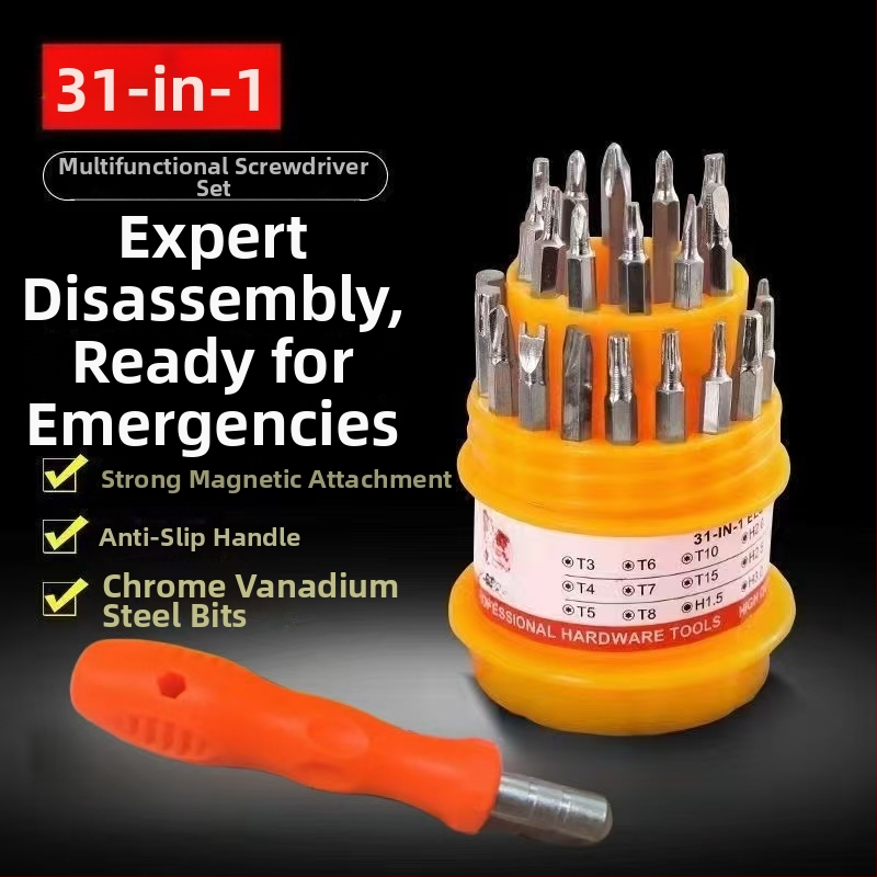 31-v-1 magnetický skrutkovač set s magnetickým krížovým hrotom pre opravy mobilných telefónov