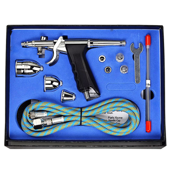 116B aerograf set s tri mlaznice za bojanje namještaja, modela i kože, 0,3/0,5/0,8 mm