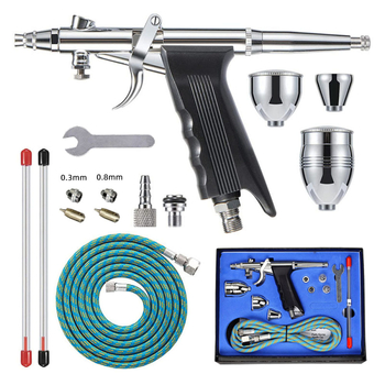 116B aerograf set s tri mlaznice za bojanje namještaja, modela i kože, 0,3/0,5/0,8 mm