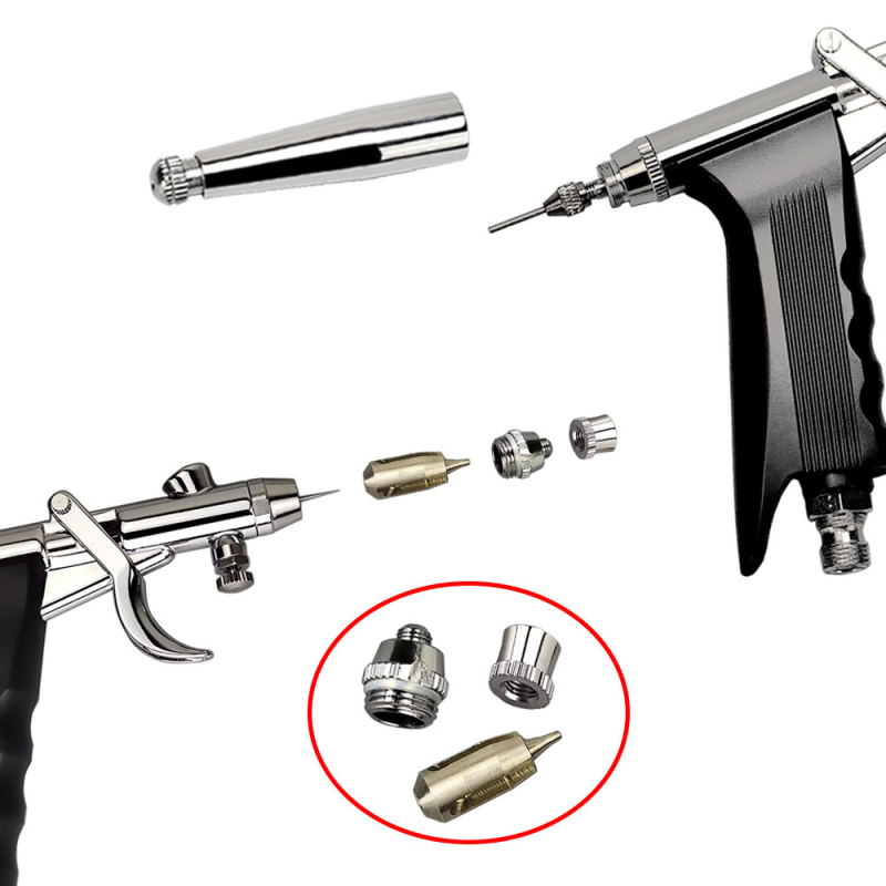 116B aerograf set s tri mlaznice za bojanje namještaja, modela i kože, 0,3/0,5/0,8 mm