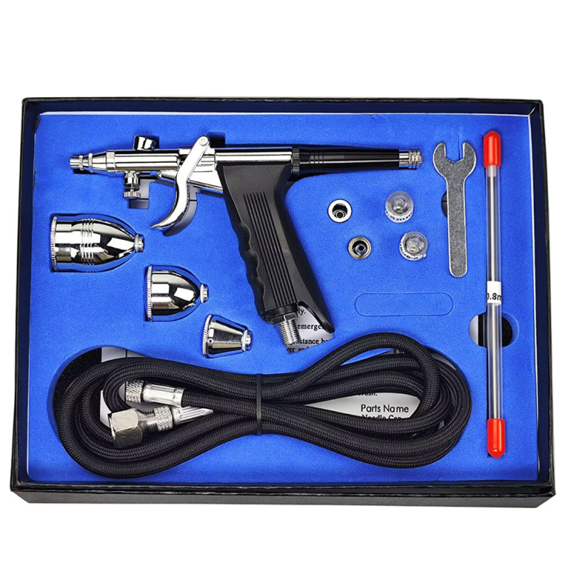 116B aerograf set s tri mlaznice za bojanje namještaja, modela i kože, 0,3/0,5/0,8 mm