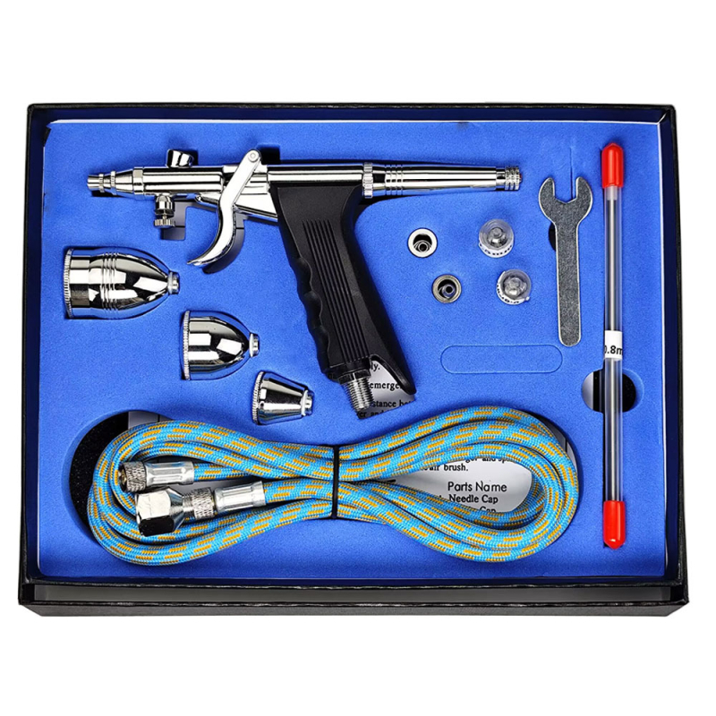 116B aerograf set s tri mlaznice za bojanje namještaja, modela i kože, 0,3/0,5/0,8 mm