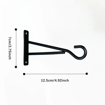 Metalne kuke za strop i zid – set od 4 komada, moderni minimalistički dizajn, nosivost 10–15 kg, za viseće biljke, balkonske košare i zidne lampe.
