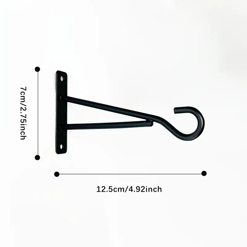 Metalne kuke za strop i zid – set od 4 komada, moderni minimalistički dizajn, nosivost 10–15 kg, za viseće biljke, balkonske košare i zidne lampe.