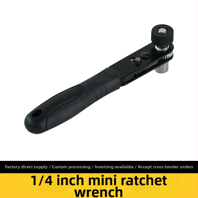 1/4 palcový mini ráčnový kľúč s adaptérom na bit