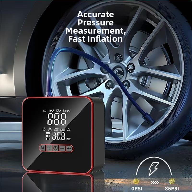 Bezdrôtová automobilová pumpa na vzduch, prenosná elektrická pumpa na pneumatiky s vysokým tlakom