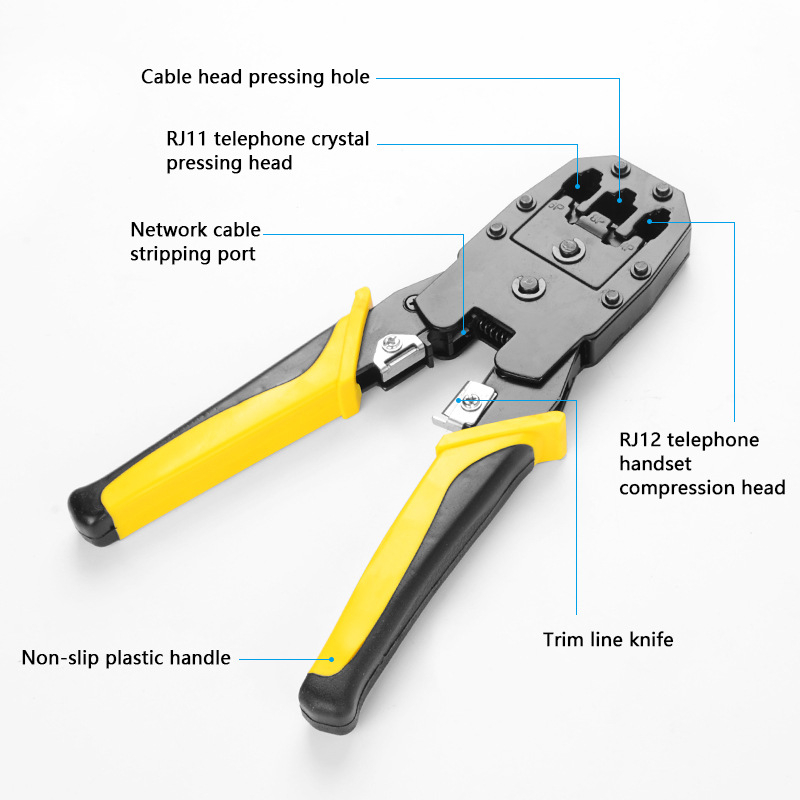 Handskit RJ45 RJ11 RJ12 mrežne kliješta za krimpiranje sa oprugom