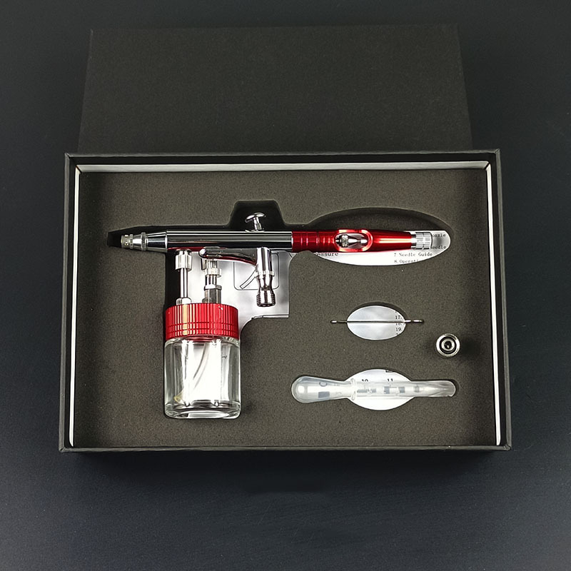 Spray pištolj za Gundam modele s kompresijskom pumpom, dvostruko djelovanje, tlačni donji spremnik, podesiv zrak, za guste tekućine