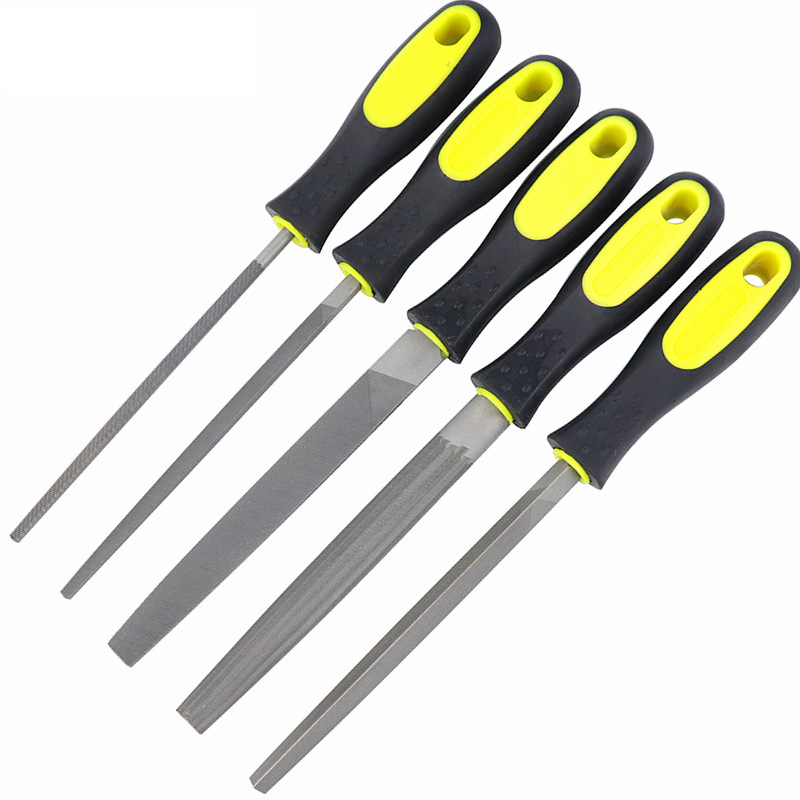 Set metalnih pilnika za obradu metala: polukrivi pilnik, kružni pilnik, trokutasti pilnik, ravni pilnik, kvadratni pilnik i razni pilnici