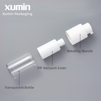 Xumin Egyedi csomagolás: 15ml átlátszó forgó permetező palack, 30ml matt vákuumos üveg, 50ml sminkfixáló spray