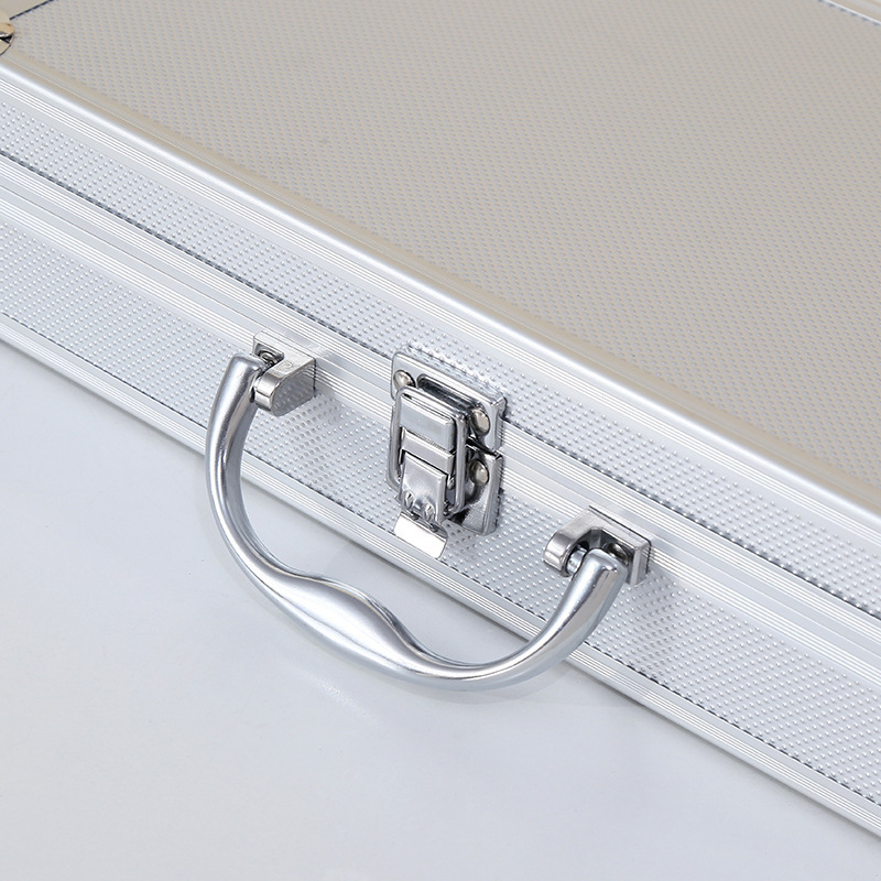 Prijenosna kutija za alate od aluminijske legure, stolna kutija za satove, srebrne boje