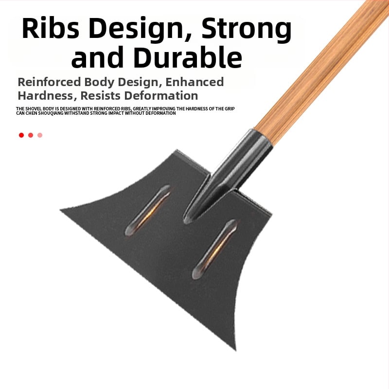 Голяма плоска лопата от манганова стомана за лед, кокоши тор и почистване на свински заграждения и стени — специален инструмент за животновъдство