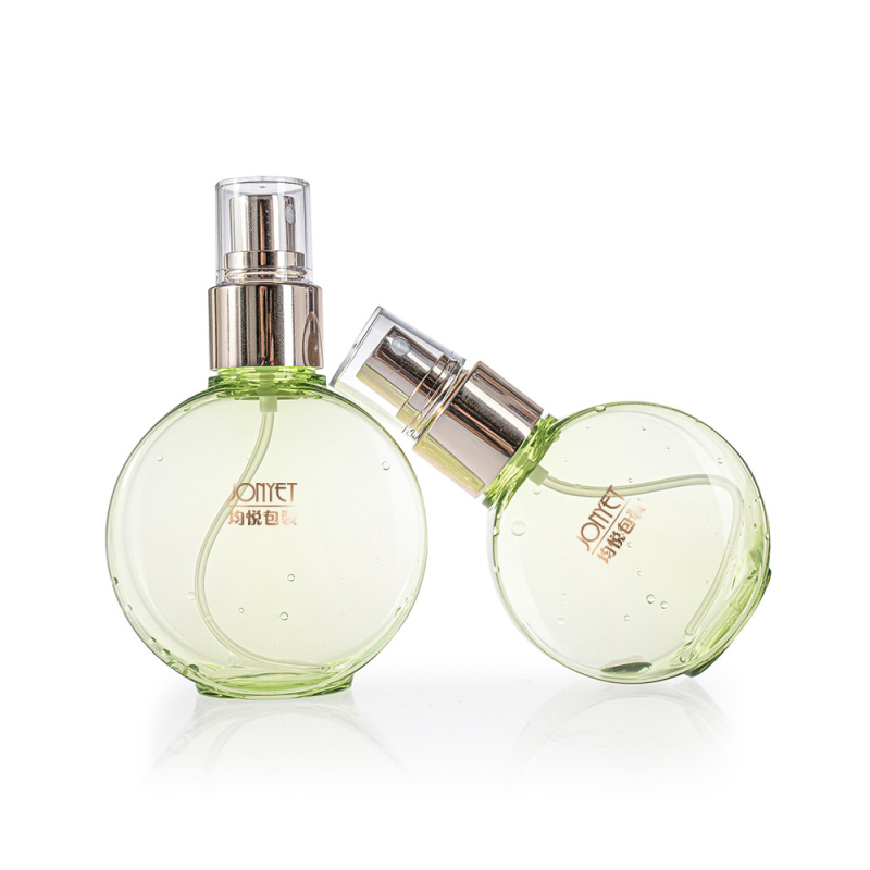 Luxus parfüm spray üveg, testreszabható, 100 ml/150 ml, PP műanyag, aranyfóliás nyomtatás