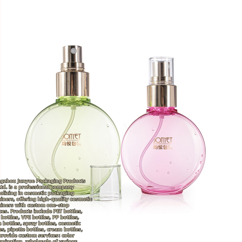Luxus parfüm spray üveg, testreszabható, 100 ml/150 ml, PP műanyag, aranyfóliás nyomtatás