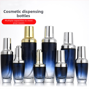 120 ml fekete kozmetikai flakonokból álló készlet, benne 100 ml tonik és emulzió/esszencia üvegek