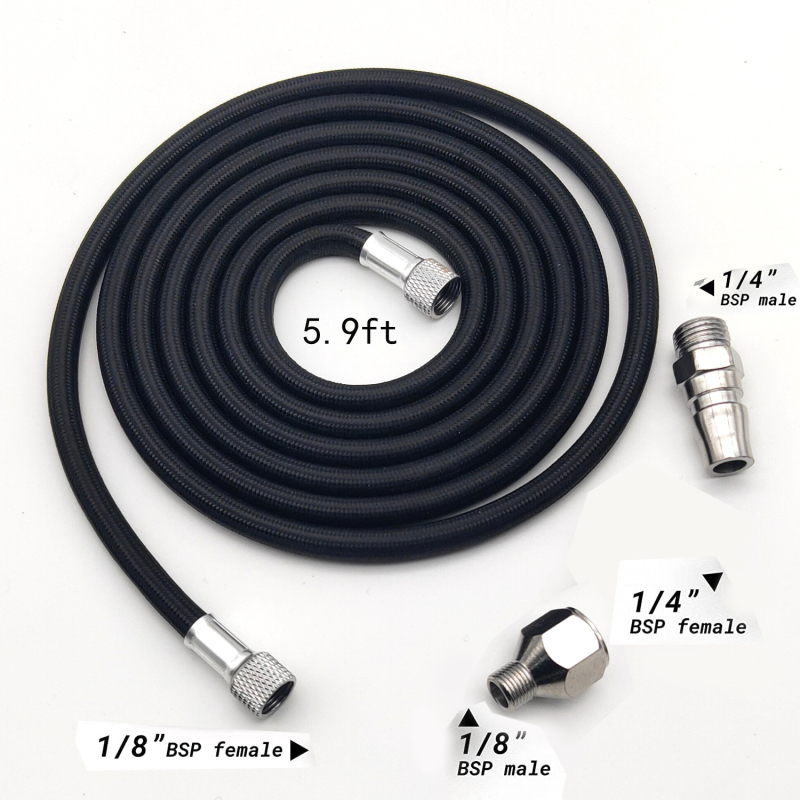 Pletena cijev za zračni pištolj, dvostruki navoj 1/8", za mini kompresor