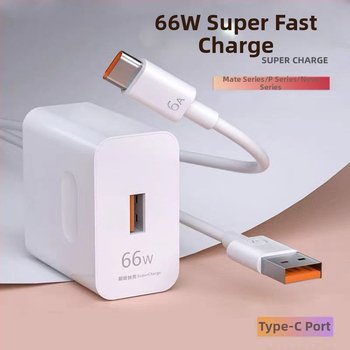 66W-os gyorstöltő és USB-C kábel készlet, 3C-tanúsítvánnyal, Huawei/Honor okostelefonokhoz, 1 m-es kábel, 6A