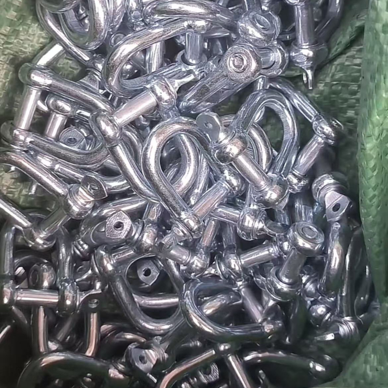 Неръждаема стомана Shackle 304 Bow Shackle, D-Type, удължена, Horseshoe Buckle, размери M6/M8/M10
