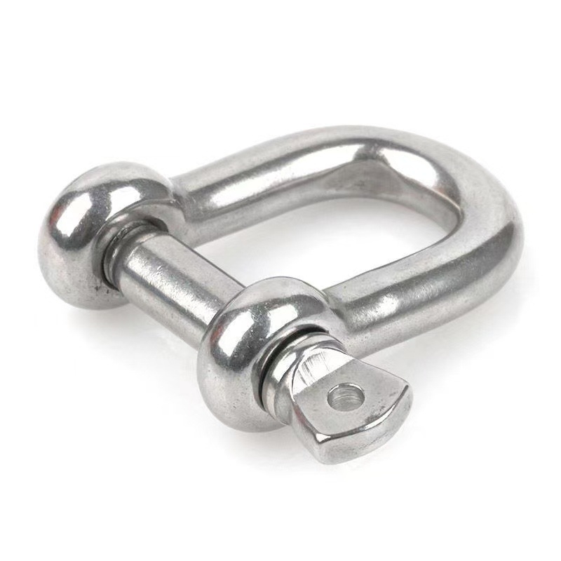 Неръждаема стомана Shackle 304 Bow Shackle, D-Type, удължена, Horseshoe Buckle, размери M6/M8/M10