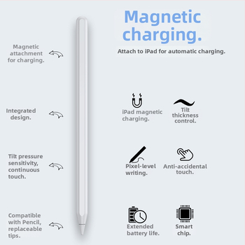 iPad kapacitívny stylus s magnetickým nabíjaním, Bluetooth