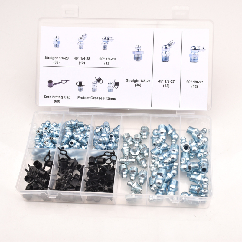 QP11 Set maznih priključaka, metrički i imperijalni veličine, 120Pcs/240Pcs, M6 M8 M10, 1/4 SAE, 1/8 NPT