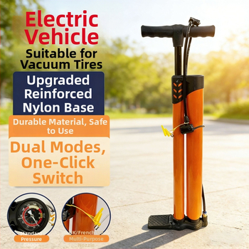 Pumpa na vzduch s manometrom, univerzálna pre elektrické kolobežky a bicykle