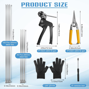 Metalni alat za učvršćivanje kabelskih traka — set ručnog automatskog zaključavanja i kliješta za zatezanje
