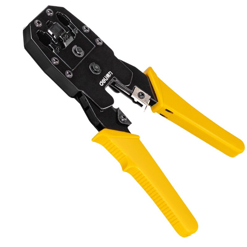 Deli DL2468C Krimp alat za mrežne konektore, 4/6/8P, RJ45/RJ11, ergonomski dizajn