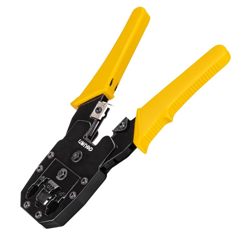 Deli DL2468C Krimp alat za mrežne konektore, 4/6/8P, RJ45/RJ11, ergonomski dizajn
