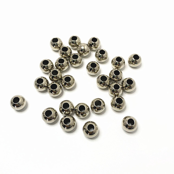 Kugla od nehrđajućeg čelika 304/316 s probojenim otvorom, Ø10 mm i Ø12,7 mm, za umjetnost i nakit
