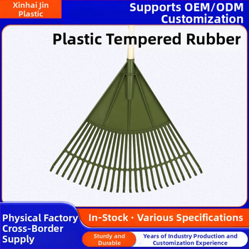 Plastové hrable s gumovými zubami, temperované, na záhradu, lístie a sušenie zŕn
