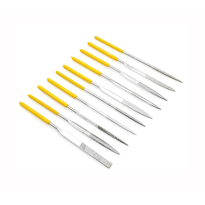 Diamantni set brusnih 4×160 mm: ravni, kvadratni, trokutasti, polukružni; elektroplatirani, razni oblici