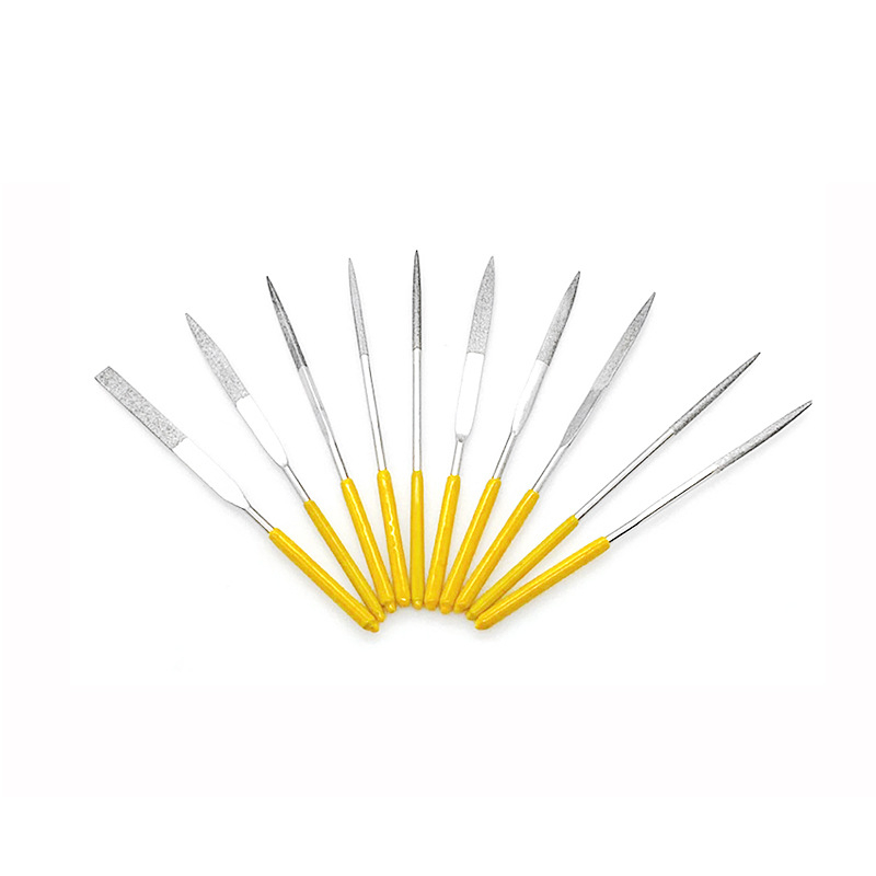 Diamantni set brusnih 4×160 mm: ravni, kvadratni, trokutasti, polukružni; elektroplatirani, razni oblici