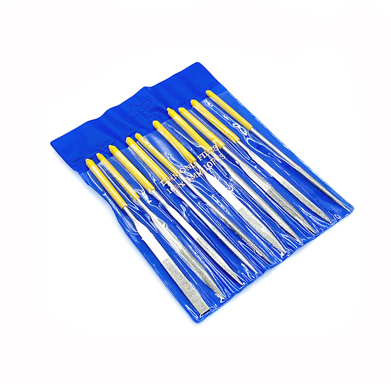 Diamantni set brusnih 4×160 mm: ravni, kvadratni, trokutasti, polukružni; elektroplatirani, razni oblici