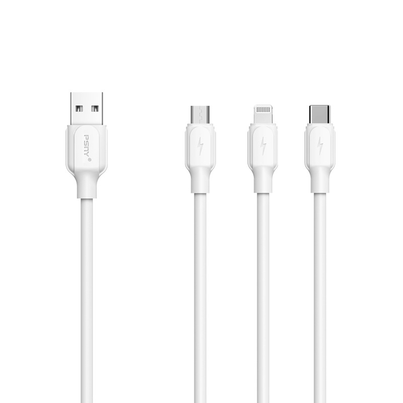 Višekonektorski USB podatkovni kabel s Lightning, Micro USB i USB-C za iPhone i Android, brzo punjenje