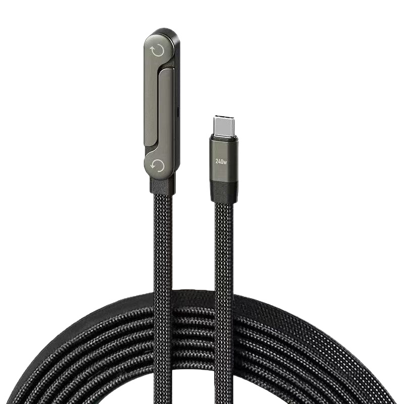 Narančasti USB-C podatkovni kabel s 240W PD brzim punjenjem, kompatibilan s Apple, Huawei i Samsung, duljina 1–2 m