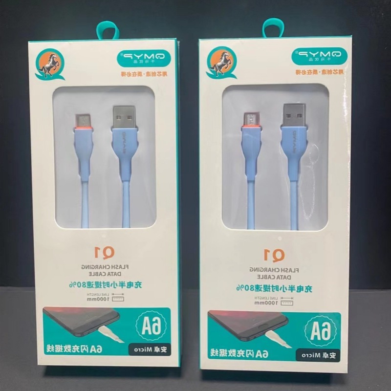 PVC mekani kabel za brzo punjenje pametnih telefona s Lightning, Micro USB i USB-C – duljina 1–2 m, TPE materijal, boje: bijela, ružičasta, plava, zelena, crna