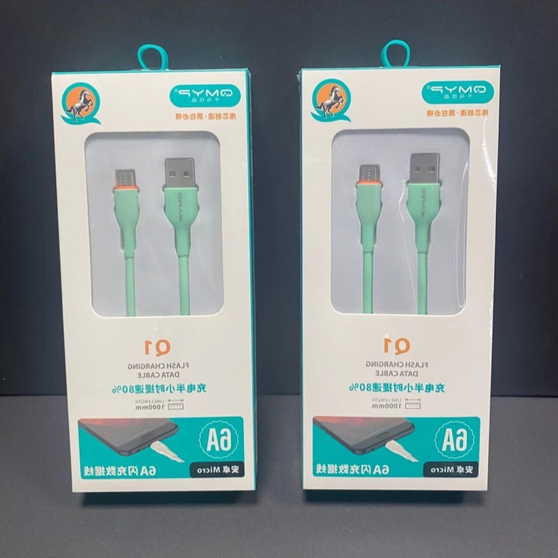 PVC mekani kabel za brzo punjenje pametnih telefona s Lightning, Micro USB i USB-C – duljina 1–2 m, TPE materijal, boje: bijela, ružičasta, plava, zelena, crna