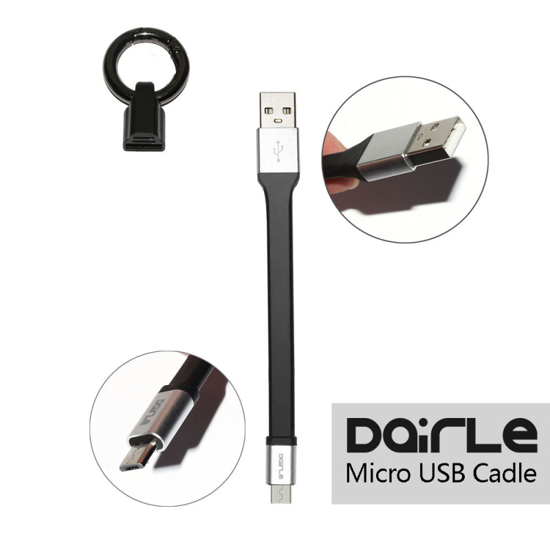 DAIRLE MFi-certificirani Type-C podatkovni kabel za Android i iPhone uređaje, brzo punjenje, silikon, crni